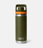 YETI- 18oz Flip Chug Bottle in Olive/King Crab Orange