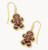 KENDRA SCOTT- Gingerbread Drop Earring in Gold Brown Goldstone