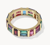 KENDRA SCOTT- Jamie Gold Band Ring in Multi Mix