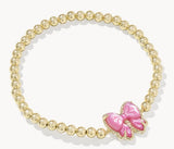 KENDRA SCOTT- Haley Gold Bow Stretch Bracelet in Rose Violet Mother of Pearl