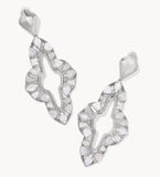 KENDRA SCOTT- Abbie Rhodium Crystal Statement Earrings in Neutral Mix