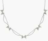 KENDRA SCOTT- Bow Strand Rhodium Necklace