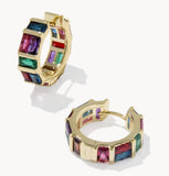KENDRA SCOTT- Jamie Gold Huggie Earrings in Multi Mix