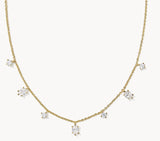 KENDRA SCOTT- Cailin Gold Strand Necklace in White CZ