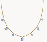 KENDRA SCOTT- Cailin Gold Strand Necklace in Blue Violet Crystal