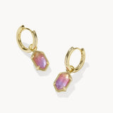 KENDRA SCOTT- Hallie Gold Huggie Earrings in Sunrise Watercolor Illusion