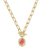 KENDRA SCOTT- Daphne Link Chain Necklace in Gold Dichroic Glass