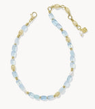 KENDRA SCOTT- Melody Beaded Strand Necklace in Gold Aquamarine