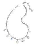 KENDRA SCOTT- Melody Charm Necklace in Rhodium Neutral Mix