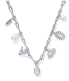 KENDRA SCOTT- Melody Charm Necklace in Rhodium Neutral Mix