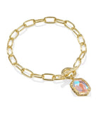 KENDRA SCOTT- Daphne Link Chain Bracelet in Gold Dichroic Glass