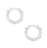 KENDRA SCOTT- Maggie Huggie Earrings Rhodium Filigree Metal