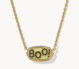 KENDRA SCOTT- Elisa Gold Boo Pendant Necklace in White Glow in the Dark