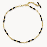 KENDRA SCOTT- Bree Beaded Link Chain Necklace in Black Agate