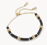 KENDRA SCOTT- Bree Beaded Delicate Chain Bracelet in Black Agate