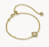 KENDRA SCOTT- Mallory Gold Crystal Delicate Bracelet in White CZ