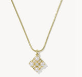 KENDRA SCOTT- Dira Gold Pearl Pendant Necklace