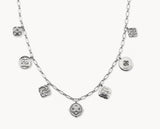 KENDRA SCOTT- Dira Rhodium Charm Necklace
