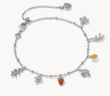 KENDRA SCOTT- Autumn Rhodium Charm Bracelet in Multi Mix