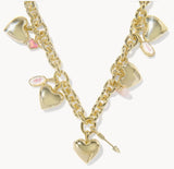 KENDRA SCOTT- Jayna Gold Statement Necklace in Ivory Mother of Pearl