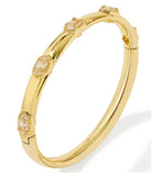 KENDRA SCOTT- Mini Gold Elisa Luxe Bangle Bracelet in White CZ
