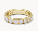 KENDRA SCOTT- Chandler Gold Band Ring in White Opalite Mix