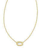 KENDRA SCOTT- Elisa Ridge Open Frame Necklace in Gold Metal