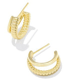 KENDRA SCOTT- Layne Huggie Earrings in Gold Metal