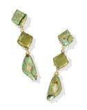 KENDRA SCOTT- Bianca Linnear Earrings in Gold Green Illusion