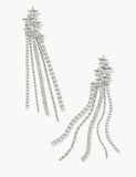 KENDRA SCOTT- Cassidy Statement Earring in Rhodium Metal White CZ