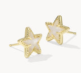 KENDRA SCOTT- Cassidy Stud Earring in Gold Ivory Mother of Pearl