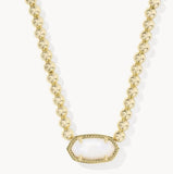 KENDRA SCOTT- Elisa Gold Beaded Necklace in Ivory Mother of Pearl