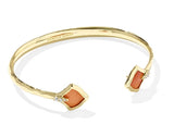 KENDRA SCOTT- Joelle Cruff Bracelet in Gold Papaya Mother of Pearl