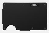 THE RIDGE- Matte Black Titanium Wallet with Cash Strap