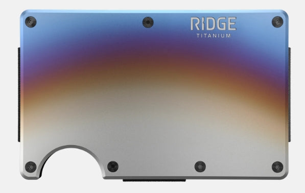 THE RIDGE Burnt Titanium Wallet With Money Clip Luka Life Style THE RIDGE Burnt Titanium Wallet With Money Clip Luka Life Style