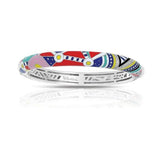 BELLE ETOILE- Nairobi Bangle Bracelet in Red Multicolored Enamel