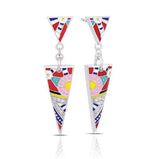 BELLE ETOILE- Nairobi Earrings in Red Multicolored Enamel