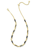 KENDRA SCOTT- Gigi Strand Necklace Gold Black Mix