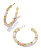 KENDRA SCOTT- Gigi Hoop Earrings Gold Pink Mix