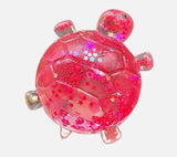 Glitter Turtle Squishy in Hot Pink
