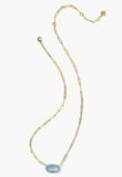 KENDRA SCOTT- Elisa Enamel Frame Paperclip Necklace in Gold Periwinkle Illusion