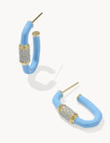 KENDRA SCOTT- Emery Enamel Hoop Earring in Gold Periwinkle Mix