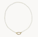 KENDRA SCOTT- Emery Beaded Strand Necklace in Gold Ivory Mother of Pearl