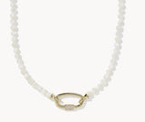 KENDRA SCOTT- Emery Beaded Strand Necklace in Gold Ivory Mother of Pearl