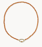 KENDRA SCOTT- Emery Beaded Strand Necklace in Gold Orange Agate