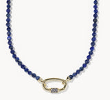 KENDRA SCOTT- Emery Beaded Strand Necklace in Gold Blue Lapis