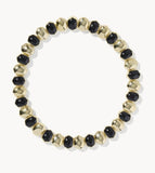 KENDRA SCOTT- Daphne Enamel Stretch Bracelet in Gold Black Enamel