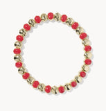 KENDRA SCOTT- Daphne Enamel Stretch Bracelet in Gold Red Enamel