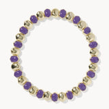 KENDRA SCOTT- Daphne Enamel Stretch Bracelet in Gold Purple Enamel