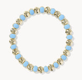 KENDRA SCOTT- Daphne Enamel Stretch Bracelet in Gold Light Blue Enamel